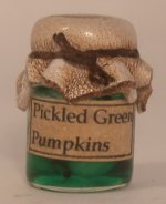 Pickled Green Pumpkins in Glass Canning Jar by Jenny Kelm