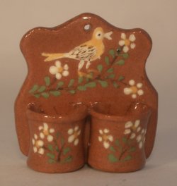 Red Clay Wall Pocket #R1 by Elisabeth Causeret