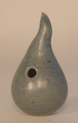 Pottery Ikebana Vase #113 Grey by Elisabeth Causeret