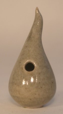 Pottery Ikebana Vase #113 Brown by Elisabeth Causeret