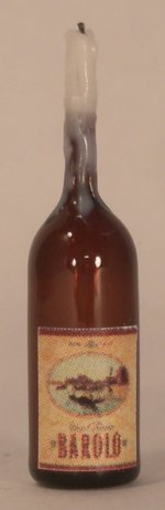 Wine Bottle w/Dripping Candle by Cristina Minischetti