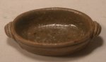 Oval Dish w/Handles #107 Brown by Elisabeth Causeret #A