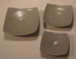 Moderon Collection 3 Sq. Plates Grey by Elisabeth Causeret