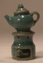 Herbal Teapot w/Stand #84 Green by Elisabeth Causeret