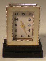 Art Deco Silver Clock by Keith Bougourd