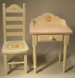 Childs Desk and Chair Teddy Bear Garland by Lyndel Smith