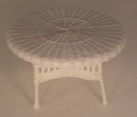 Wicker Coffee Table White by Barb Richmond