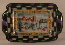 Village Check Baking Dish by Christopher Whitford