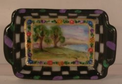 Scenic Check Baking Dish by Christopher Whitford