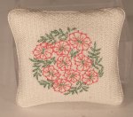 Embroidered Pillow on Silk #2 by Ruth