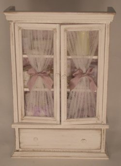 Filled Armoire w/Curtain Lavender by Syreeta's