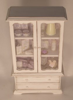 Filled Armoire w/Lace Lavender by Syreeta's