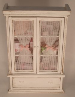 Filled Armoire w/Curtain Pink by Syreeta's