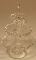 Fluted Glass Dessert Stand by Glasscraft