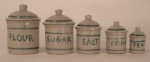 Canister Set Green Stripe by Elisabeth Causeret