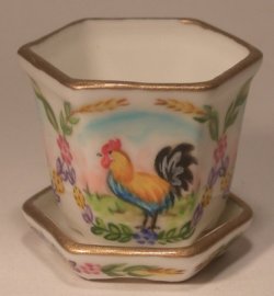 Provencal Coq Flower Pot Large by Christopher Whitford