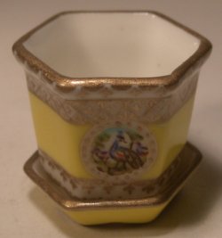 French Peacock Flower Pot Medium by Christopher Whitford