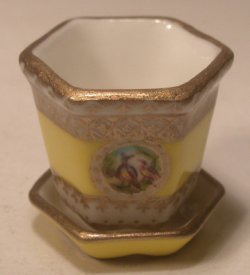 French Peacock Flower Pot Small by Christopher Whitford