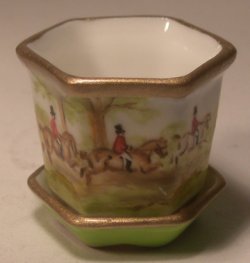 Hunt Scene Flower Pot Medium by Christopher Whitford