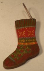 Christmas Stocking Ornament #D by Veronique Bailleul