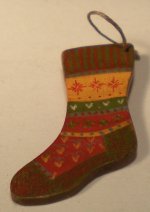 Christmas Stocking Ornament #F by Veronique Bailleul