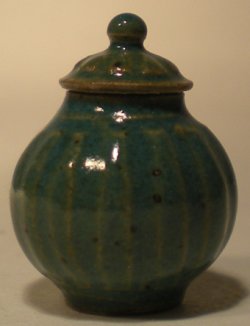 Covered Jar Green #75 by Elisabeth Causeret