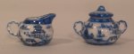 Blue Canton Creamer & Sugar by Christopher Whitford