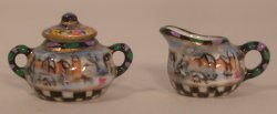 Village Check Creamer & Sugar by Christopher Whitford