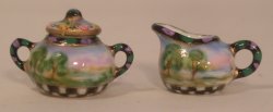 Scenic Check Creamer & Sugar by Christopher Whitford