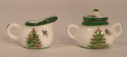 Christmas Tree Creamer & Sugar by Christopher Whitford