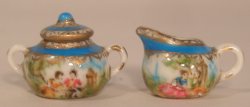 Romantic Limoges Creamer & Sugar by Christopher Whitford