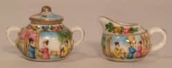 Famille Rose Creamer & Sugar by Christopher Whitford