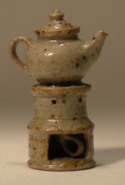 Pottery Teapot #84 Grey by Elisabeth Causeret