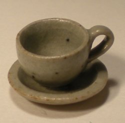 Cup and Saucer Grey by Elisabeth Causeret