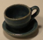 Cup and Saucer Blue by Elisabeth Causeret