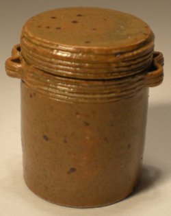 Covered Crock Large #109 Brown by Elisabeth Causeret