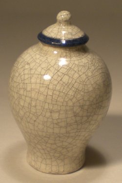 Craquele Temple Jar #C3-1 by Elisabeth Causeret