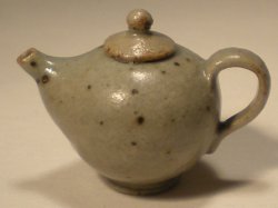 Pottery Teapot #69a Grey by Elisabeth Causeret