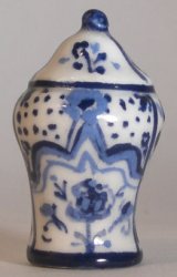 Blue and White Temple Jar