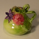 Majolica Flower Form Vase by Marie-Paule Hostyn