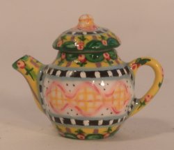 Flower Check Teapot by Christopher Whitford