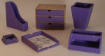 Desk Set Purple by Patrizia Santi