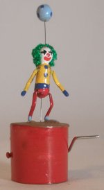 Clown w/Blue ball Toy by St.Leger