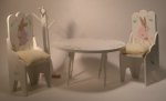 Childs Table w/2 Chairs & Clothing Stand by Pitty Pat