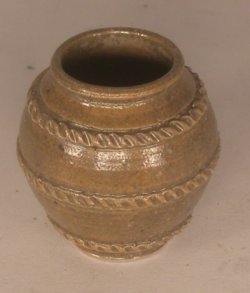Garden Pot Rope Design Brown by Elisabeth Causeret