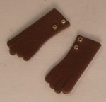 Mens Gloves Brown by Sue Popely