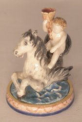 Putti Riding Dolphin by Dominique Levy
