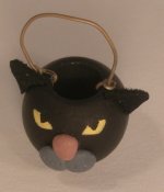 Black Cat Basket by Cristina Minischetti