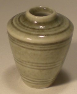 Craquele Celeledone Vase #1T Blue by Elisabeth Causeret