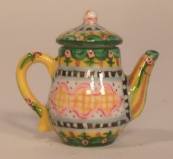 Flower Check Coffee Pot by Christopher Whitford